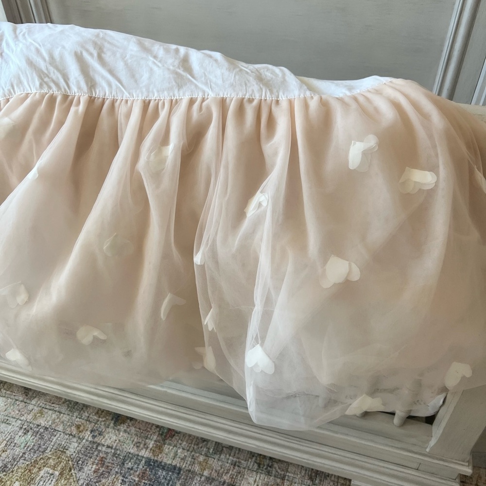 Monique Lhullier for Pottery Barn Kids Blush Crib Skirt.